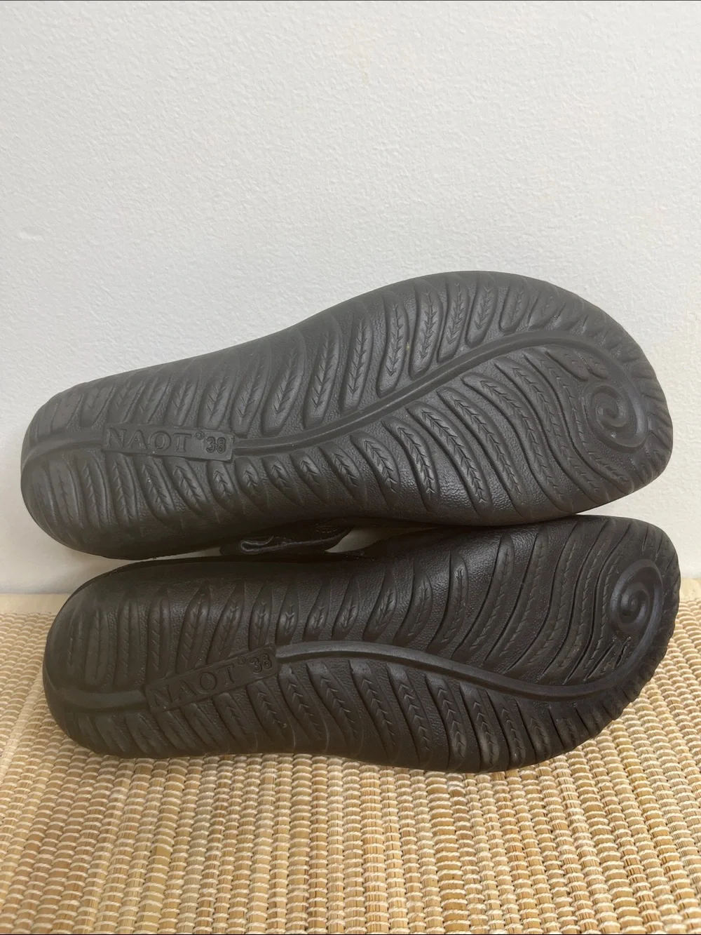 Naot Matua Mary Jane Flats Black Leather Size 7 or 38
